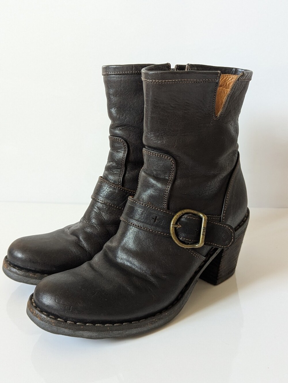Fiorentini + Baker Nelly Boots Dark Brown Leather 37 Moto Boots